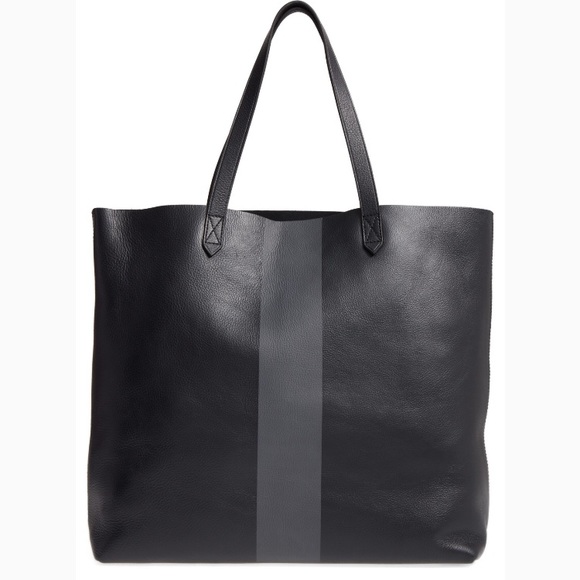 Madewell Handbags - Madewell Paint Stripe Transport Leather Tote Bag